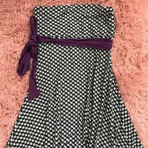 Blanco Mini Checkers Dress